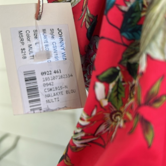 Johnny Was Red Floral One Piece Swimsuit - Picture 4 of 6